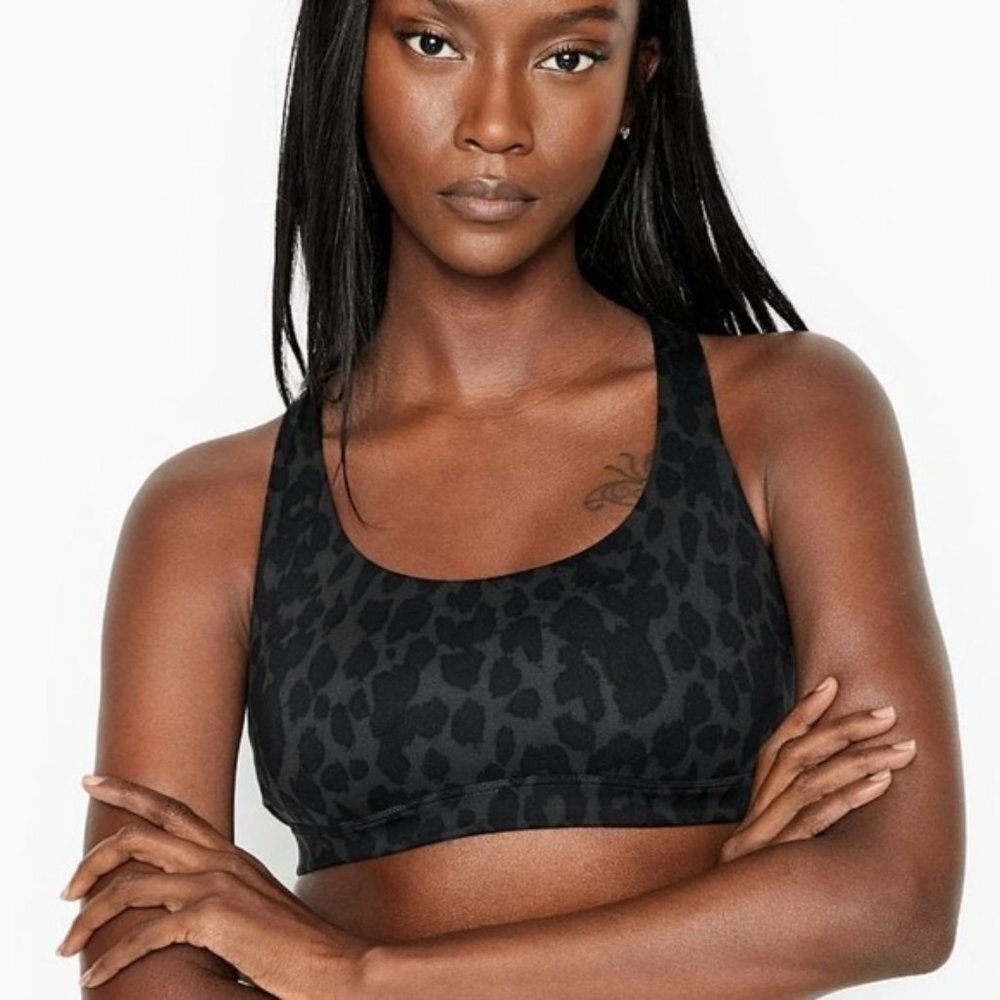Victoria’s Secret Black Leopard Print Lounge Bra